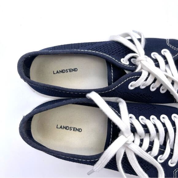 Lands' End Navy Blue Classic Mesh Lace Up Walking Athletic Sneakers - Size 7 - Picture 9 of 11
